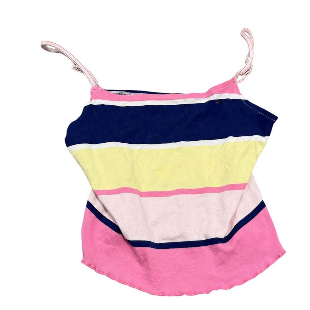 Y2K Tommy Jeans Women's Striped Cami Tank Top Size M